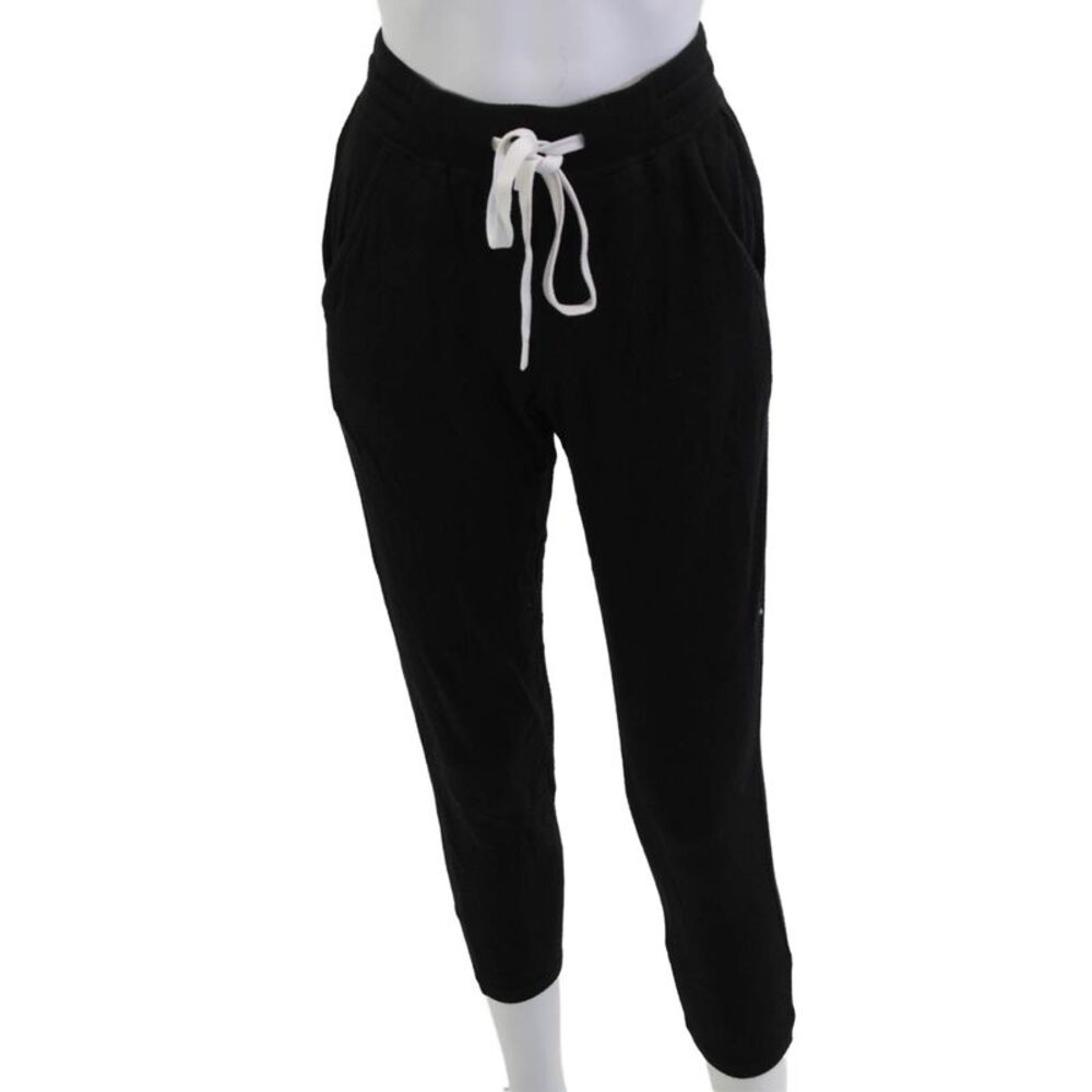 Splits59 Womens Black Modal Spandex Jogger Sweatpants Drawstring Size XS